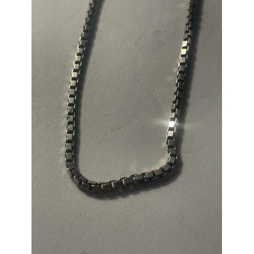 641 - TWO SILVER NECKLACES