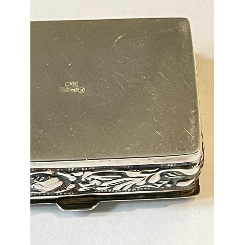 93 - A SILVER RECTANGULAR PILL BOX