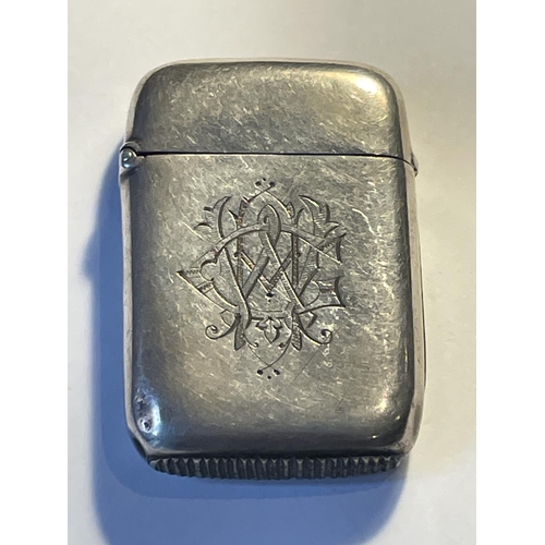 95 - A HALLMARKED BIRMINGHAM SILVER VESTA CASE