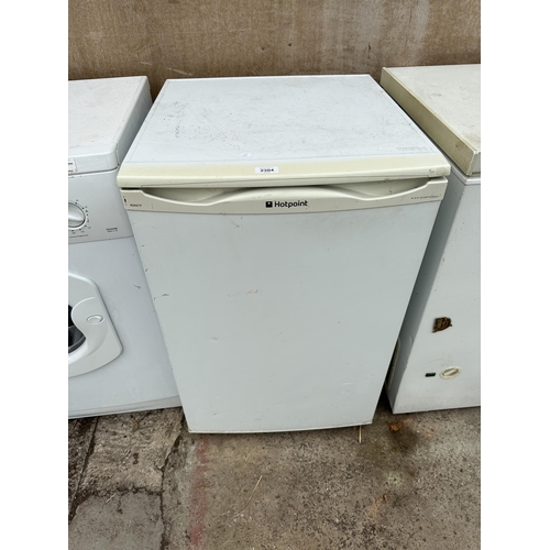 2304 - A WHITE HOTPOINT UNDERCOUNTER FREEZER