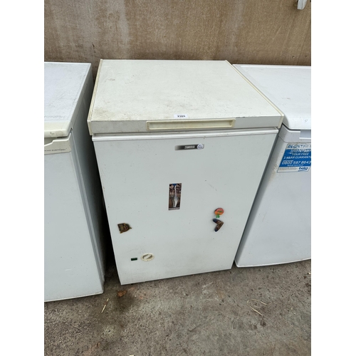 2305 - A SMALL WHITE ZANUSSI CHEST FREEZER