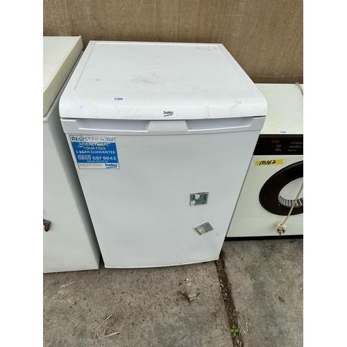 2306 - A WHITE BEKO UNDERCOUNTER FRIDGE