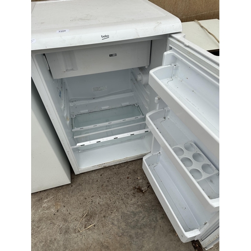 2306 - A WHITE BEKO UNDERCOUNTER FRIDGE