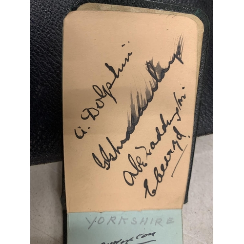 13 - A LARGE COLLECTION OF VINTAGE LEATHER AUTOGRAPH BOOKS