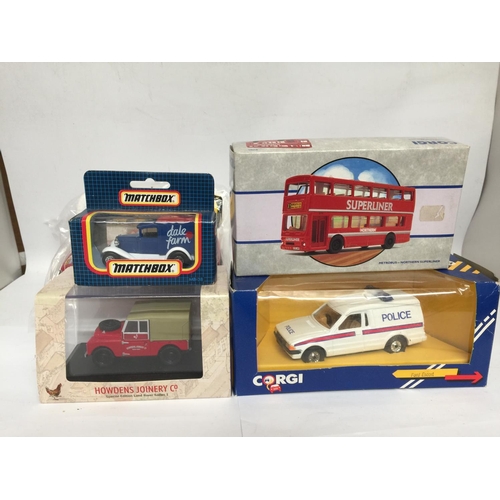 331 - TEN BOXED DIE-CAST VEHICLES TO INCLUDE VANGUARDS ROVER P4 AND FORD 100E, CORGI FORD ESCORT POLICE VA... 