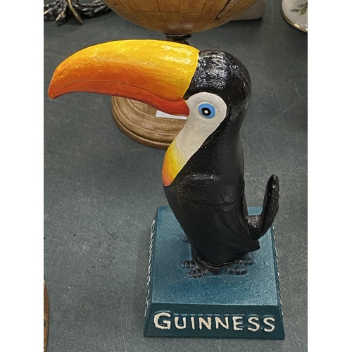 122 - A CAST GUINNESS TOUCAN, HEIGHT 20CM