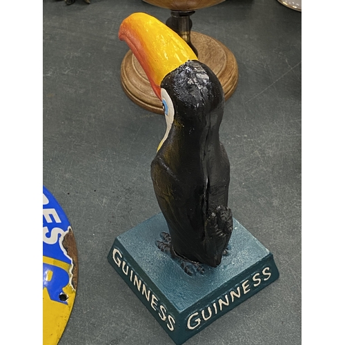 122 - A CAST GUINNESS TOUCAN, HEIGHT 20CM