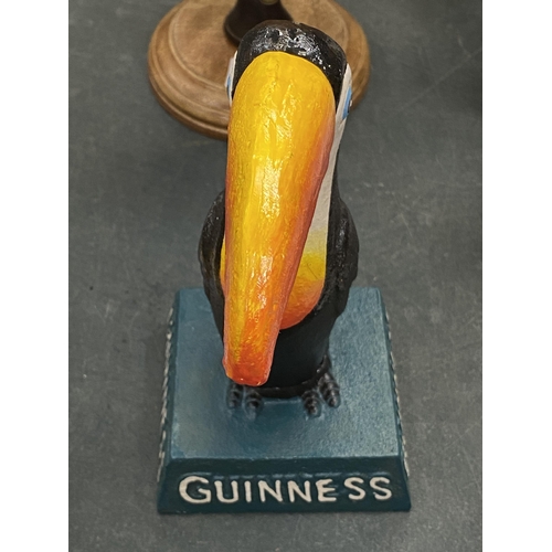 122 - A CAST GUINNESS TOUCAN, HEIGHT 20CM