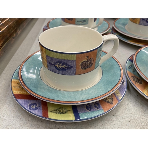 142 - A QUANTITY OF DOULTON EVERYDAY DINNERWARE TO INCLUDE PLATES, BOWLS, CUPS AND SAUCERS