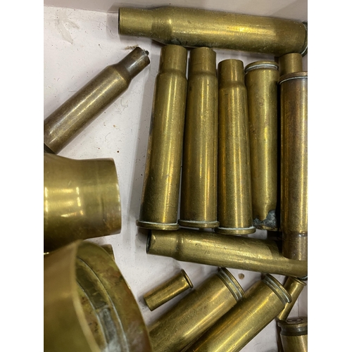 177 - A QUANTITY OF BRASS MILITARIA BULLET SHELLS