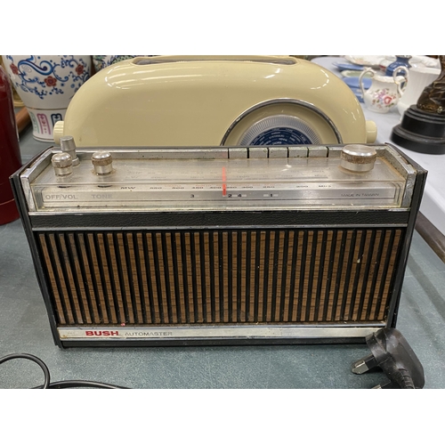 195 - FOUR VINTAGE RADIOS TO INCLUDE BUSH AND SONY