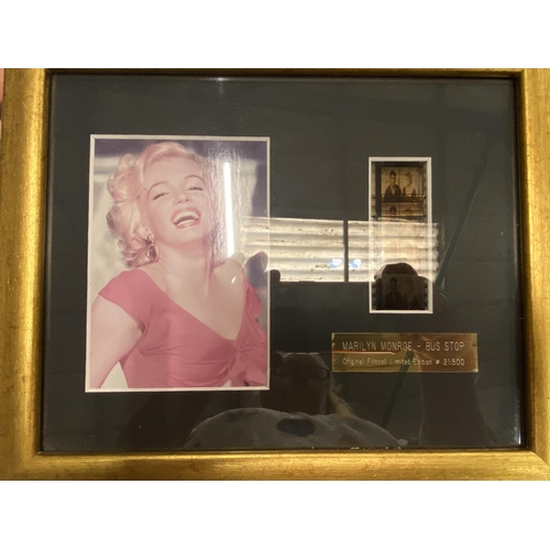 201 - A LARGE COLLECTION OF MARILYN MONROE MEMORABILIA TO INCLUDE A FRAMED FILM CELL AND FRAMED PHOTO WITH... 