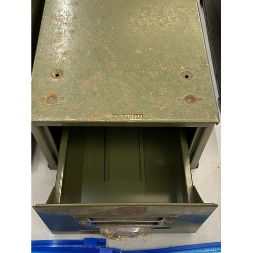 214 - TWO METAL MILITARY FILING DRAWERS