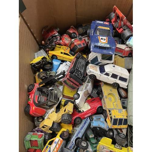 399 - A LARGE QUANTITY OF PLAYWORN DIE-CAST VEHICLES