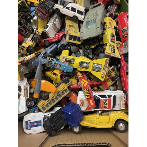 399 - A LARGE QUANTITY OF PLAYWORN DIE-CAST VEHICLES