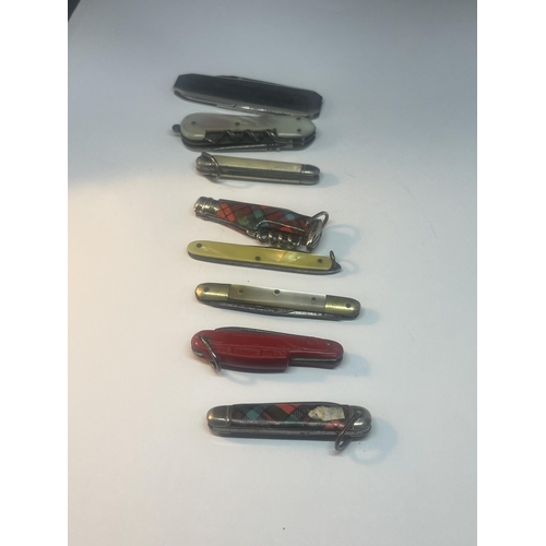 89 - EIGHT VARIOUS VINTAGE PEN KNIVES