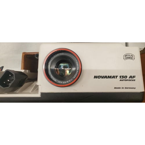 257 - A CASED NOVAMAT 130 AF AUTOFOCUS PROJECTOR