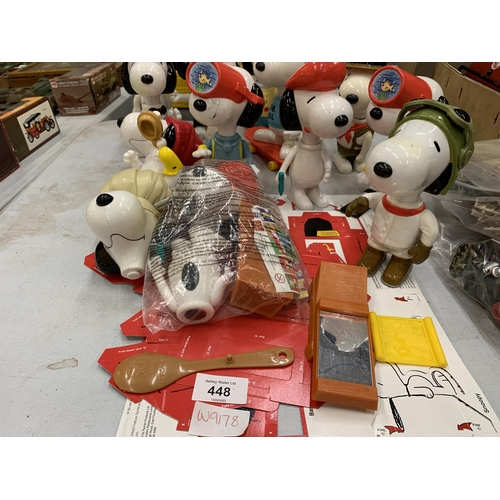 448 - A COLLECTION OF MACDONALDS SNOOPY DOG FIGURES