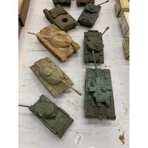 451 - A GROUP OF ARMY TANK MODELS AND A BOXED HM EXAMPLE