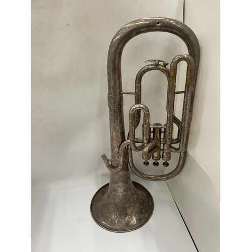 21 - A VINTAGE SILVER PLATED BARRATT, MANCHESTER, EUPHONIUM