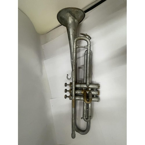 29 - TWO VINTAGE TRUMPETS TO INCLUDE A BRASS EXAMPLE