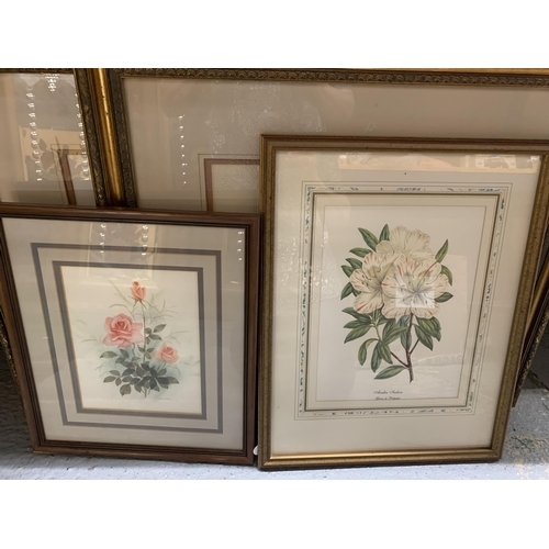 151 - C WILLIAMS (MID 20TH CENTURY) FLORAL WATER COLOURS, FRAMED, 28