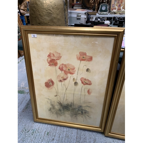 162 - TWO FRAMED FLORAL PRINTS BY BLUM, 35