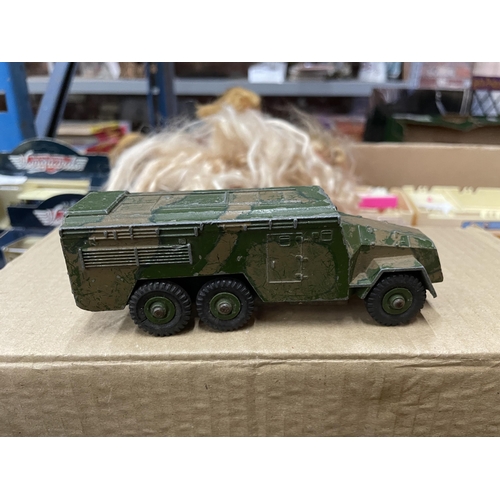 409 - A QUANTITY OF VINTAGE ARMY VEHICLES TO INCLUDE DINKY, CORGI, ETC., TANKS, TRUCKS, HELICOPTERS