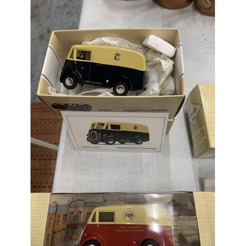 367 - EIGHT BOXED CORGI MODELS OF MORRIS J VANS