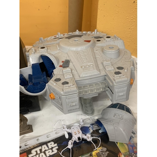 374 - A STAR WARS MILLENIUM FALCON SHIP ETC