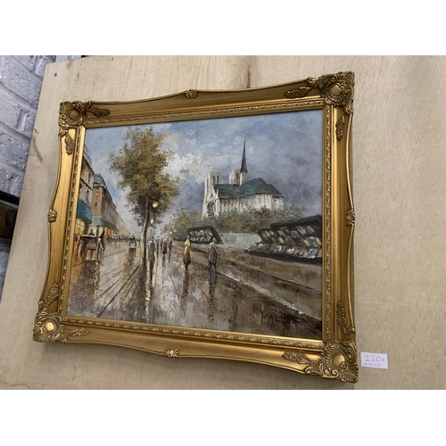 220A - A FRENCH PARISIAN OIL PAINTING SIGNED PALSEY IN A GILT FRAME