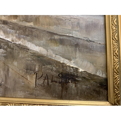 220A - A FRENCH PARISIAN OIL PAINTING SIGNED PALSEY IN A GILT FRAME