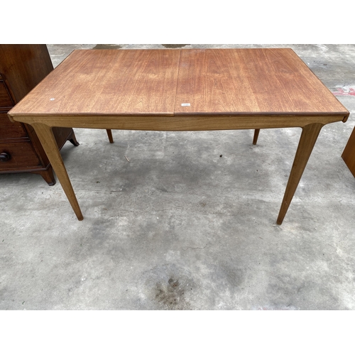 2789 - A RETRO TEAK EXTENDING DINING TABLE, 57X35