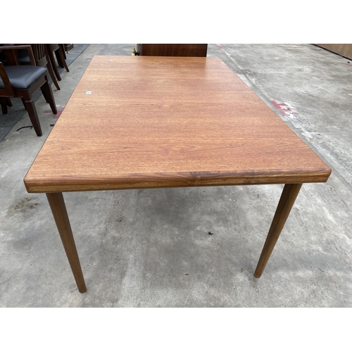 2789 - A RETRO TEAK EXTENDING DINING TABLE, 57X35