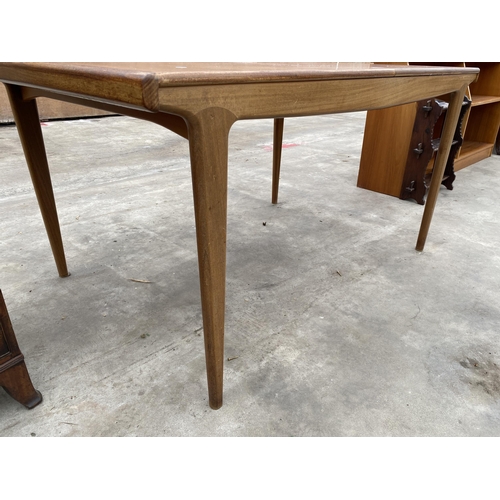 2789 - A RETRO TEAK EXTENDING DINING TABLE, 57X35