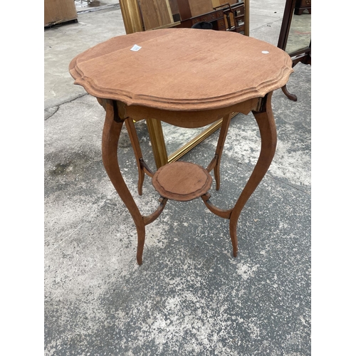 2802 - AN EDWARDIAN TWO TIER CENTRE TABLE, 23