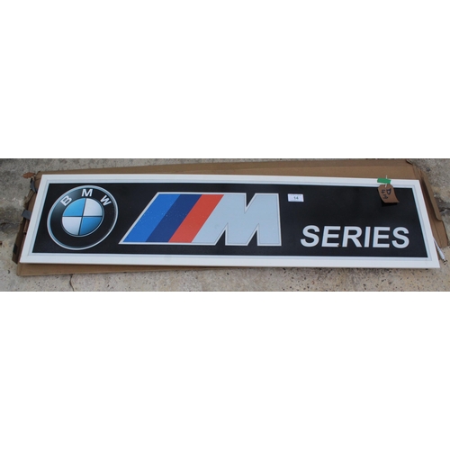 14 - BMW SERIES M LED SIGN (WORKING)  NO VAT