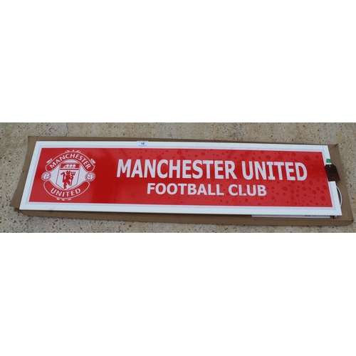 16 - MANCHESTER UNITED FC SIGN (WORKING)  NO VAT