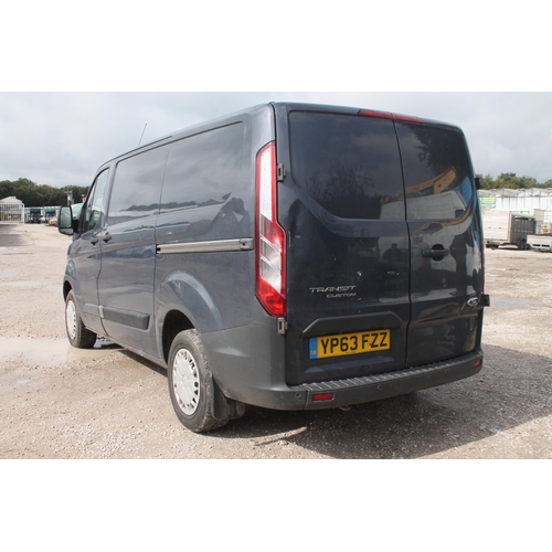 186 - FORD TRANSIT CUSTOM VAN YP63FZZ MANUAL NO VAT WHILST ALL DESCRIPTIONS ARE GIVEN IN GOOD FAITH ALL LO... 