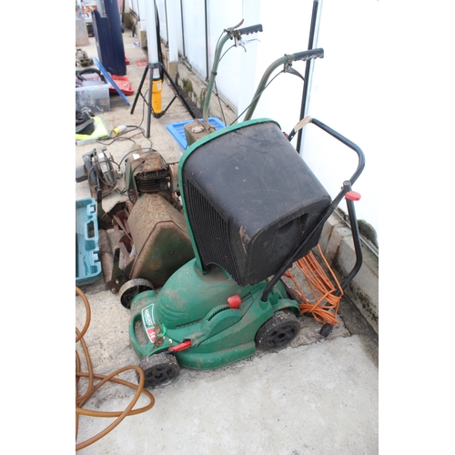 406 - VINTAGE ELECTRIC QUALCAST LAWN MOWER  NO VAT