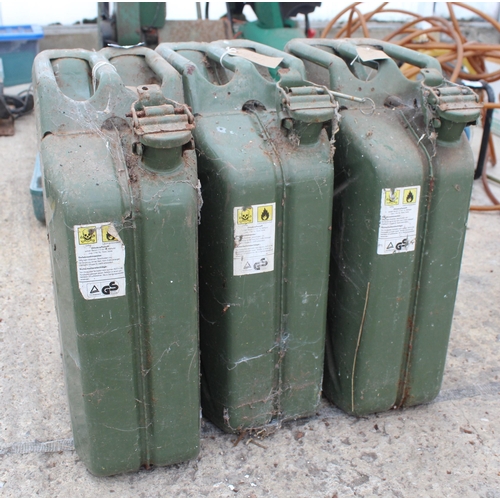 409 - 3 JERRY CANS  NO VAT