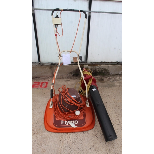 435 - ELECTRIC FLYMO MOWER & GARDEN VAC - NO VAT