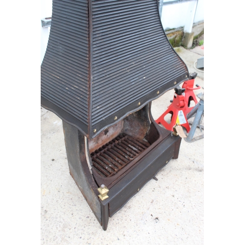 436 - CAST IRON STOVE - NO VAT