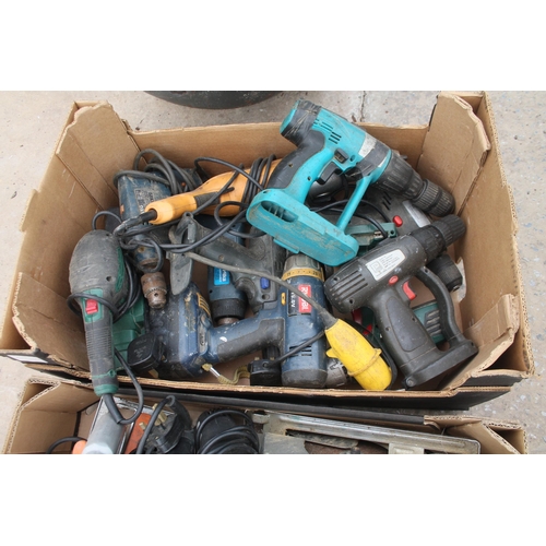 48 - 2 BOXES OF ASSORTED DRILLS AND BATTERIES  NO VAT