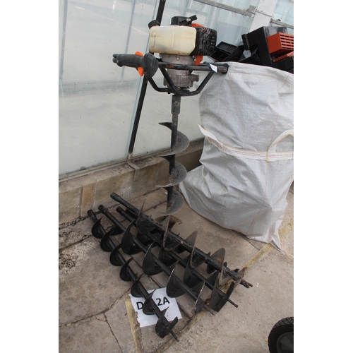 59 - POST AUGER AND BITS IN WORKING ORDER  NO VAT