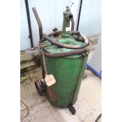 6 - LARGE CASTROL OIL PUMP  NO VAT