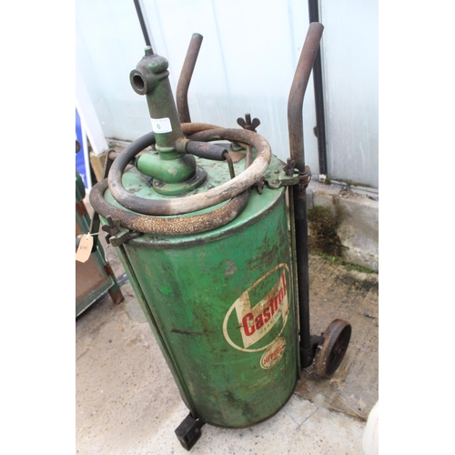 6 - LARGE CASTROL OIL PUMP  NO VAT