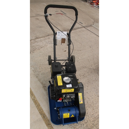 66 - NEW SCHEPPACH 6.5 HP HEAVY DUTY PETROL WACKER PLATE WITH WHEELS  NO VAT