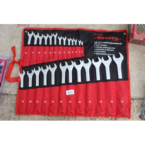 1325 - 25 PIECE SPANNER SET  + VAT