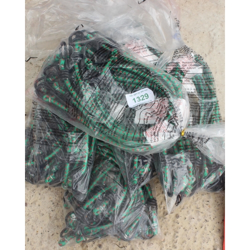 1329 - 6 BAGS OF BUNGEE STRAPS  + VAT